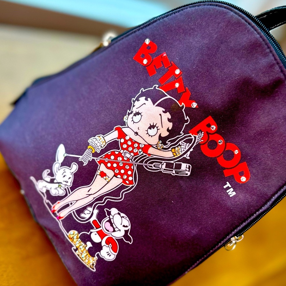 90’s BETTY BOOP BACKPACK bag with zipper strap